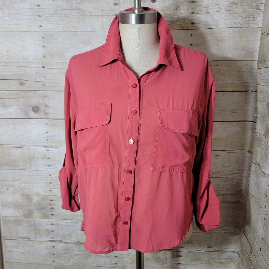 Double Zero Button Down Blouse